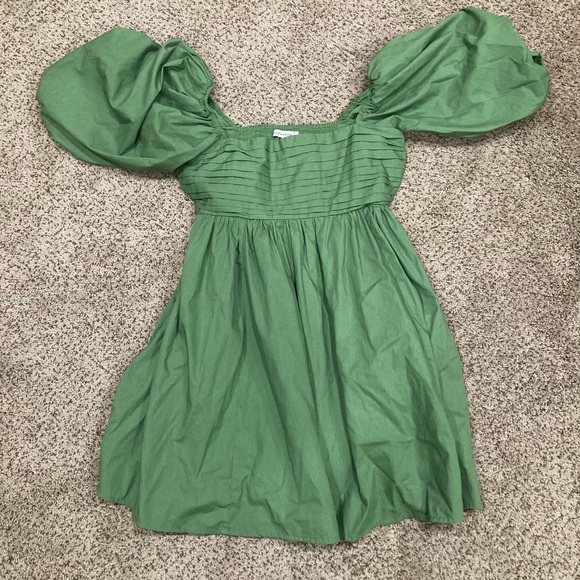 ABERCROMBIE & FINCH Emerson Ruched Puff Sleeve Mini Dress - Picture 3 of 5